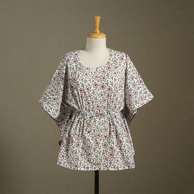 Sanganeri Block Print Cotton Kaftan (Short)