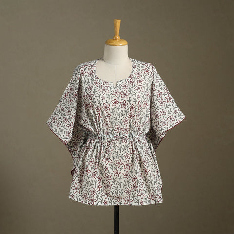 Sanganeri Block Print Cotton Kaftan (Short)