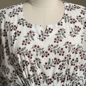 Sanganeri Block Print Cotton Kaftan (Short)