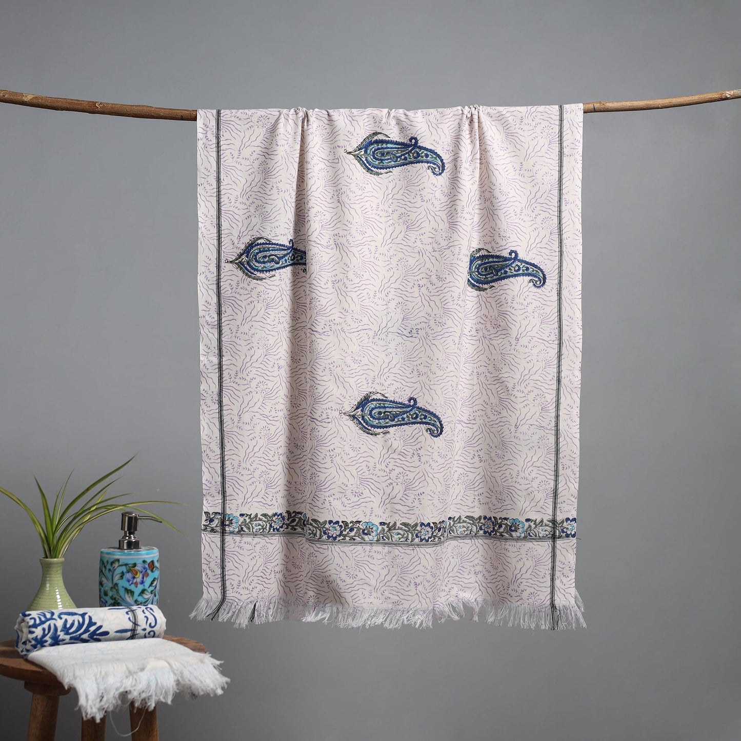 Sanganeri handloom towel 05 - handcrafted