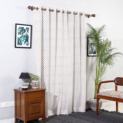 Sanganeri printed cotton door curtain (7 x 3 feet) (single