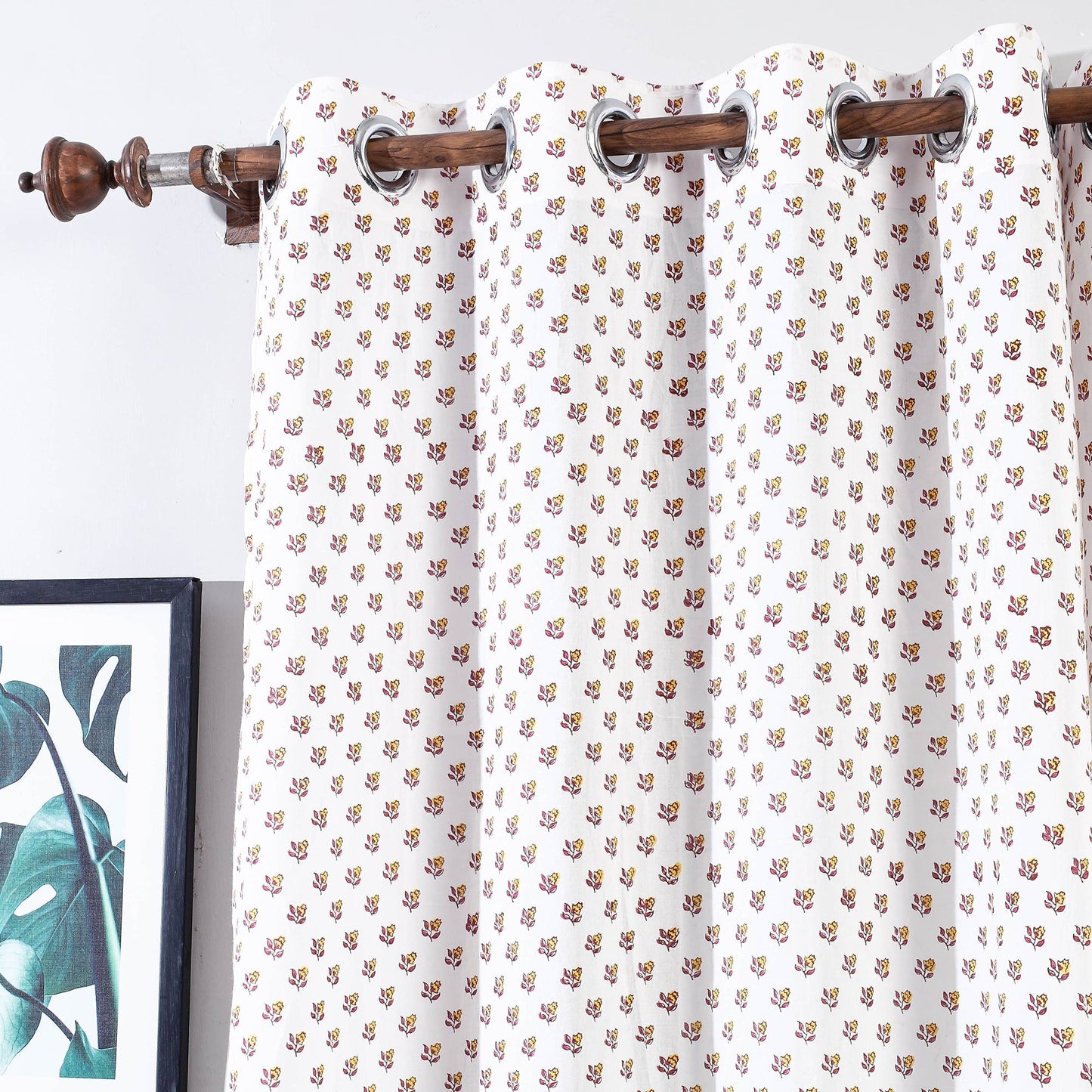 Sanganeri printed cotton door curtain (7 x 3 feet) (single