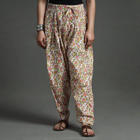 Buy Sanganeri Block Printed Cotton Elasticated Salwar Online at iTokri.com