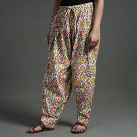 Buy Sanganeri Block Printed Cotton Elasticated Salwar Online at iTokri.com