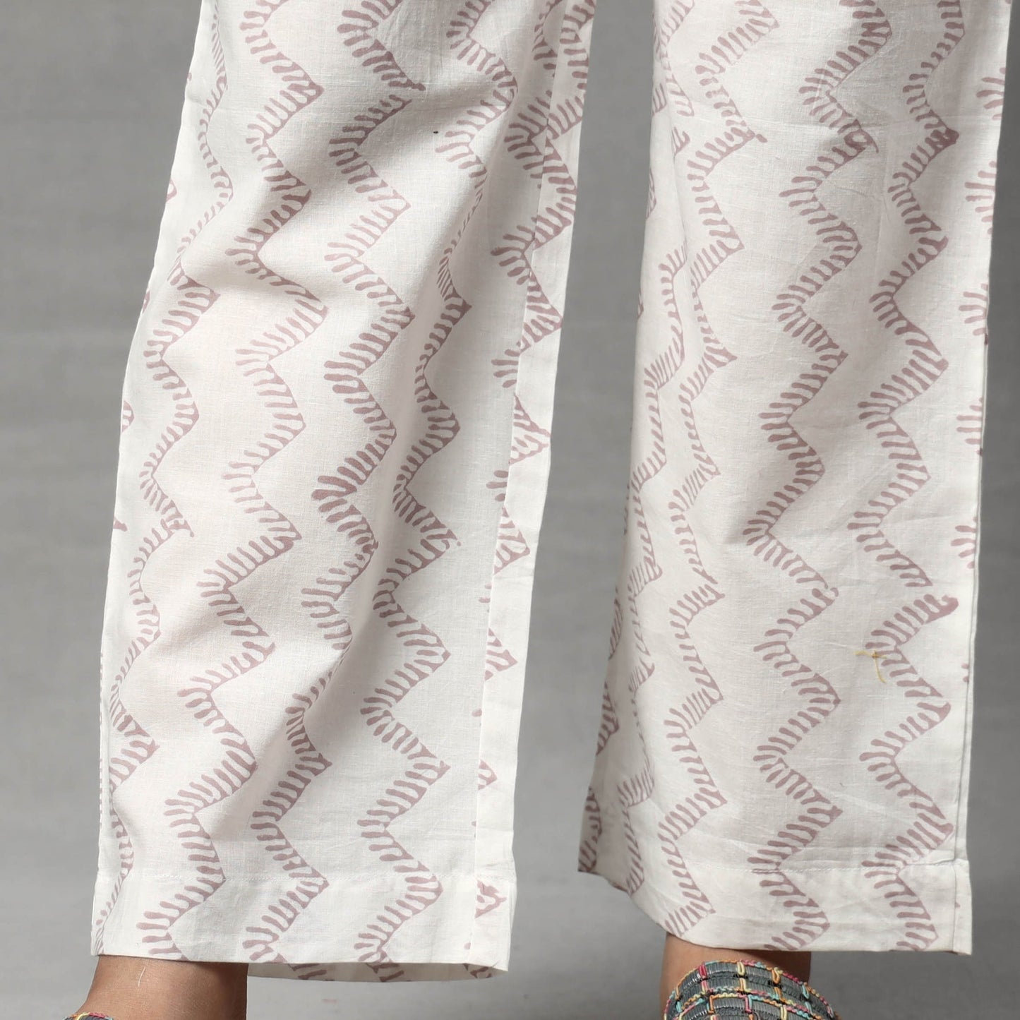 Sanganeri printing cotton kurta with palazzo & dupatta set