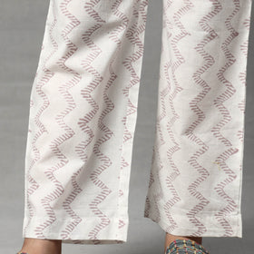 Sanganeri printing cotton kurta with palazzo & dupatta set