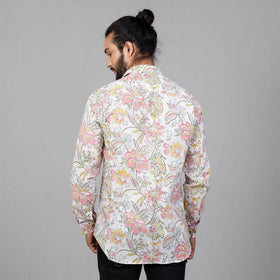  Sanganeri Block Printing Cotton Men Full Sleeve Shirt 