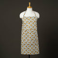 White - sanganeri cotton apron with pocket 02 - handcrafted