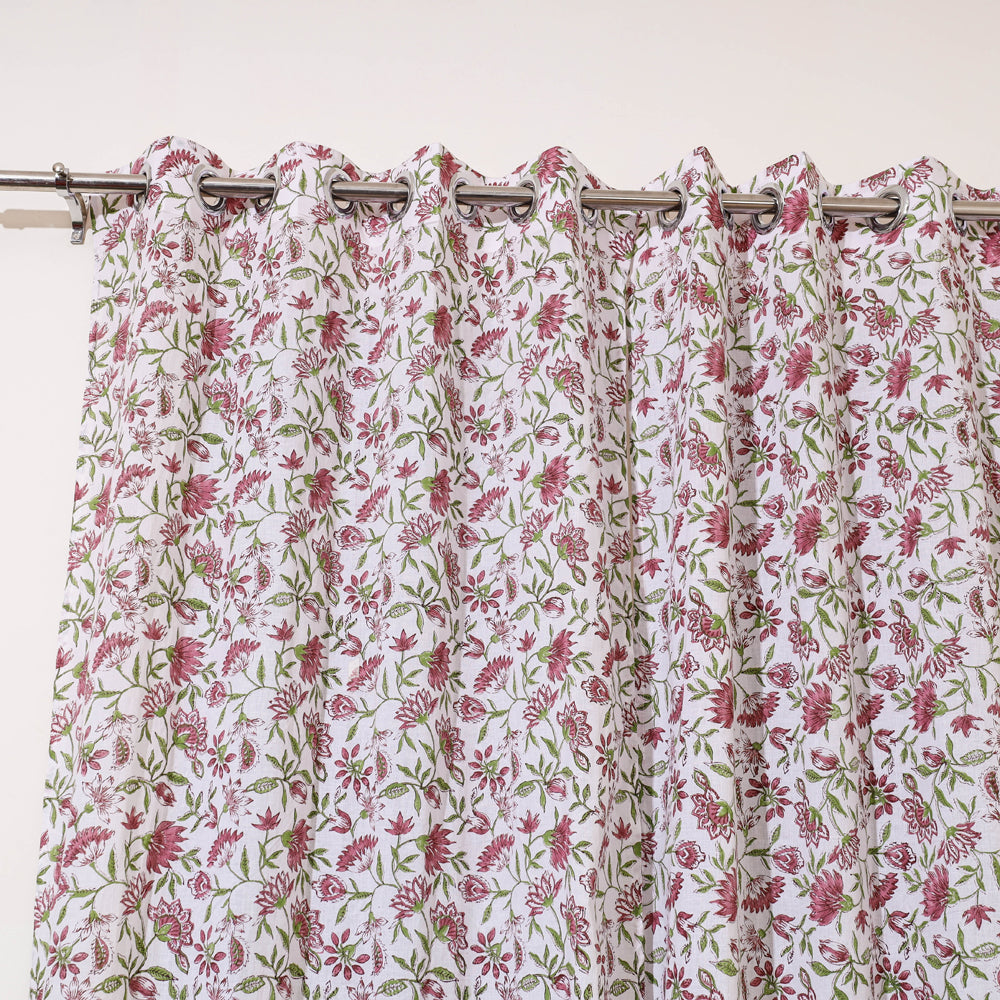  Sanganeri Block Print Pure Cotton Door Curtain 
