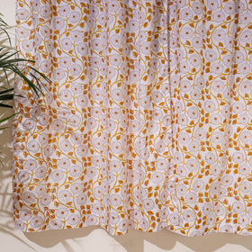 White - sanganeri cotton door curtain (7 x 3.2 feet)