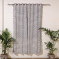 White - sanganeri cotton door curtain (7 x 3.2 feet)