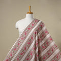 White - sanganeri cotton fabric 13 - handcrafted