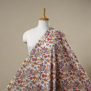 White - sanganeri cotton fabric 14 - handcrafted