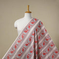 White - sanganeri cotton fabric 17 - handcrafted