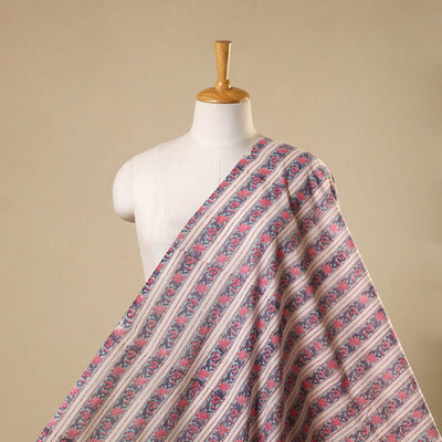 White - sanganeri cotton fabric 43 - handcrafted