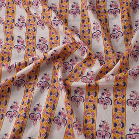 White - sanganeri cotton fabric 59 - handcrafted