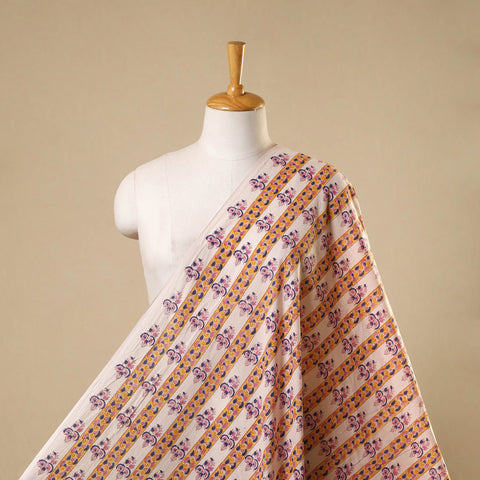 White - sanganeri cotton fabric 59 - handcrafted