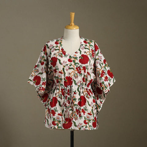 Sanganeri Block Print Cotton Kaftan (Short)