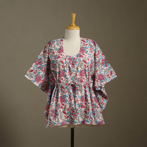 Sanganeri Block Print Cotton Kaftan (Short)