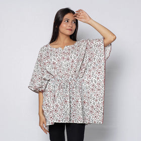 Sanganeri Block Print Cotton Kaftan (Short)
