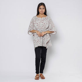 Sanganeri Block Print Cotton Kaftan (Short)