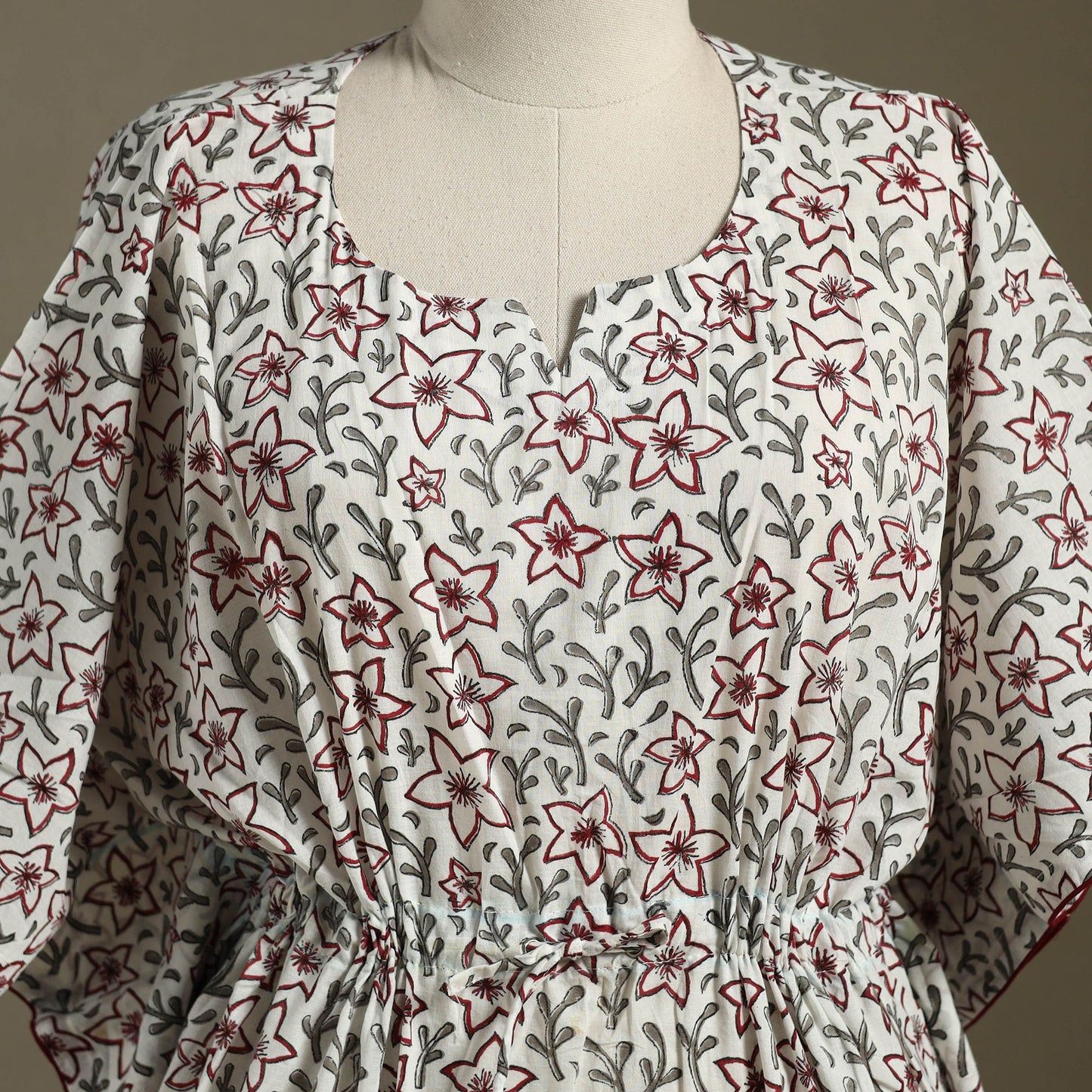 Sanganeri Block Print Cotton Kaftan (Short)