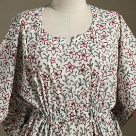 Sanganeri Block Print Cotton Kaftan (Short)