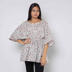 Sanganeri Block Print Cotton Kaftan (Short)