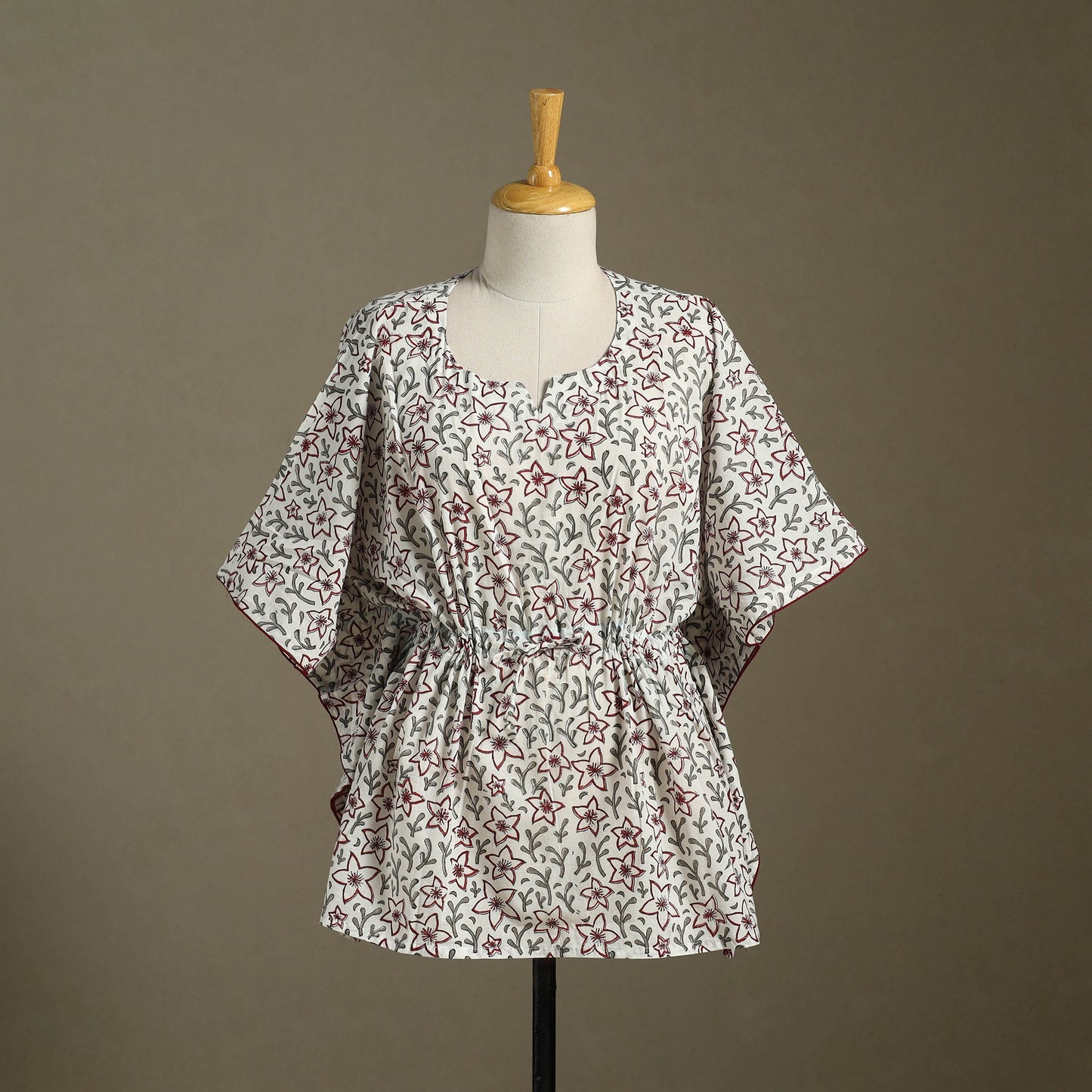 Sanganeri Block Print Cotton Kaftan (Short)