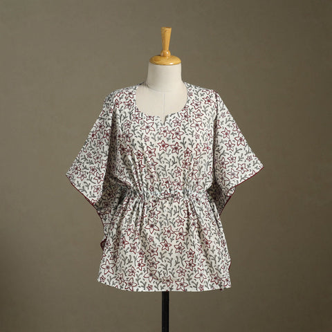 Sanganeri Block Print Cotton Kaftan (Short)