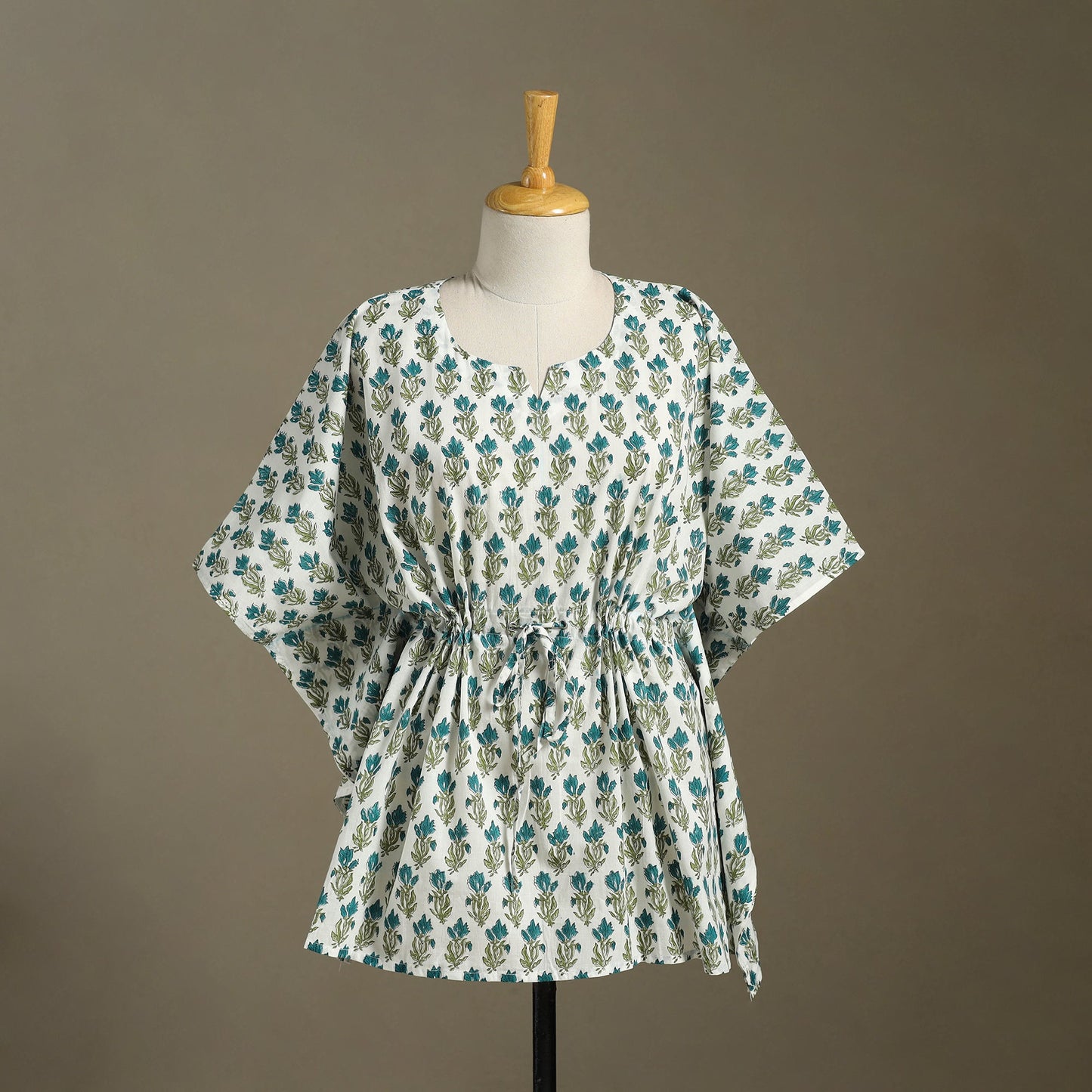 Sanganeri Block Print Cotton Kaftan (Short)