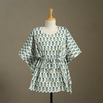 Sanganeri Block Print Cotton Kaftan (Short)