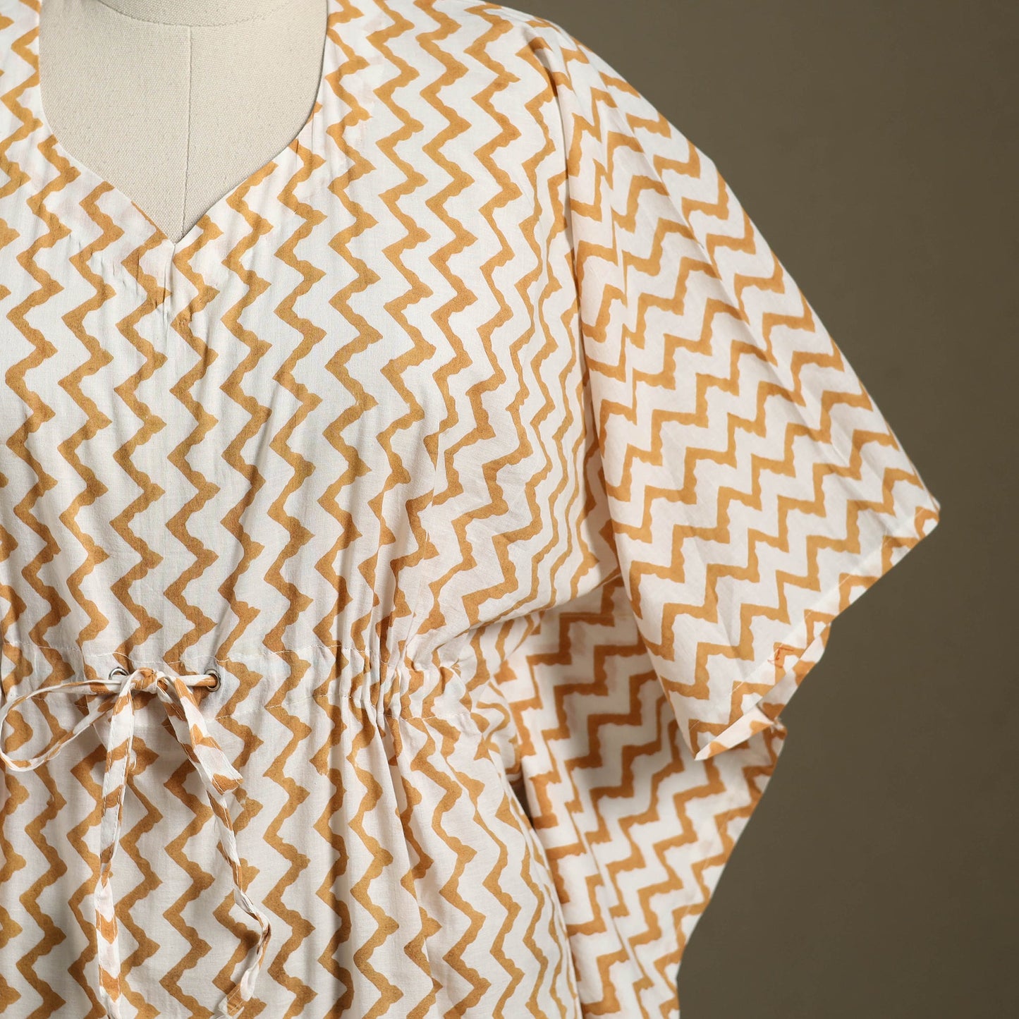 Sanganeri Block Print Cotton Kaftan (Short) 