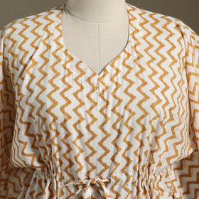 Sanganeri Block Print Cotton Kaftan (Short) 