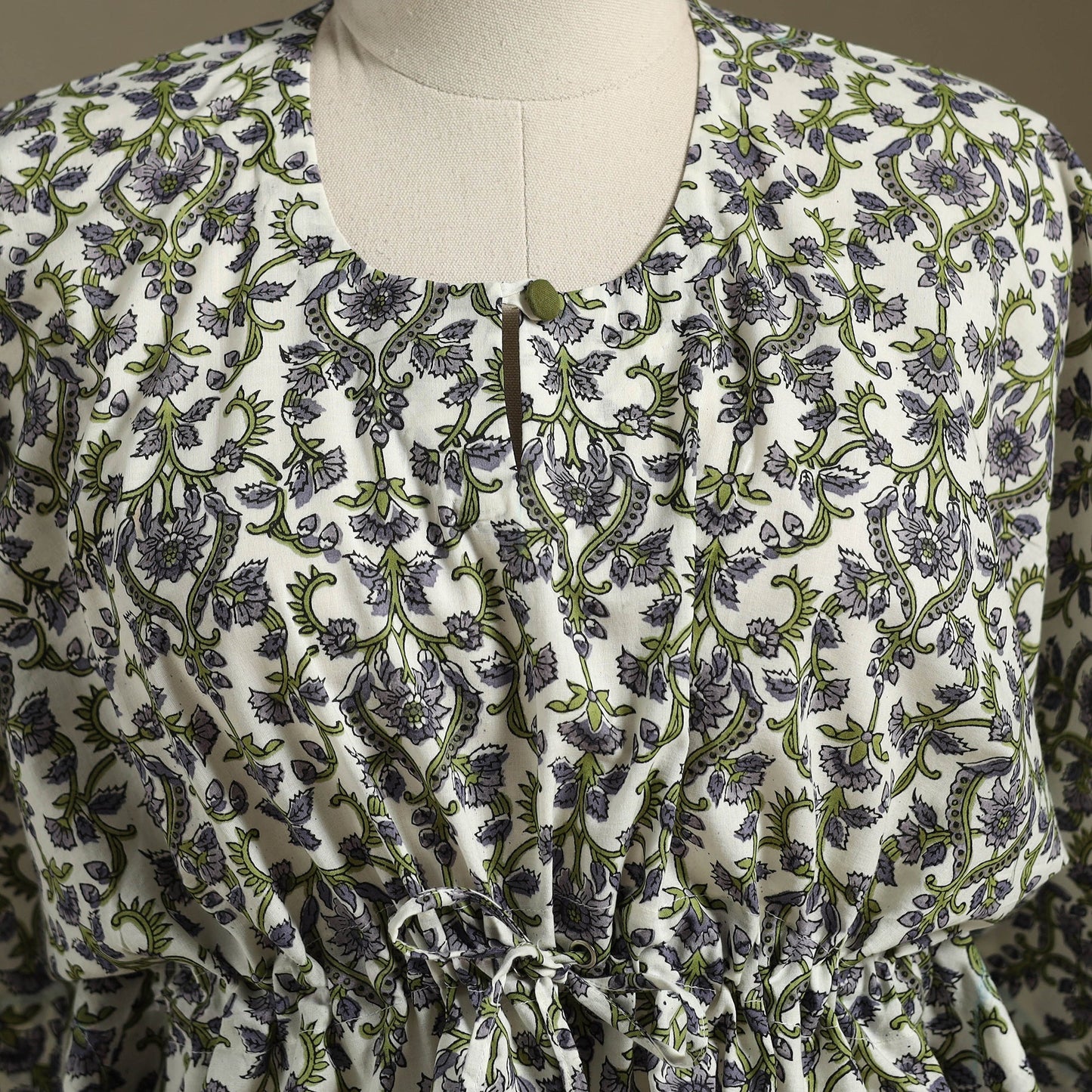 Sanganeri Block Print Cotton Kaftan (Short)