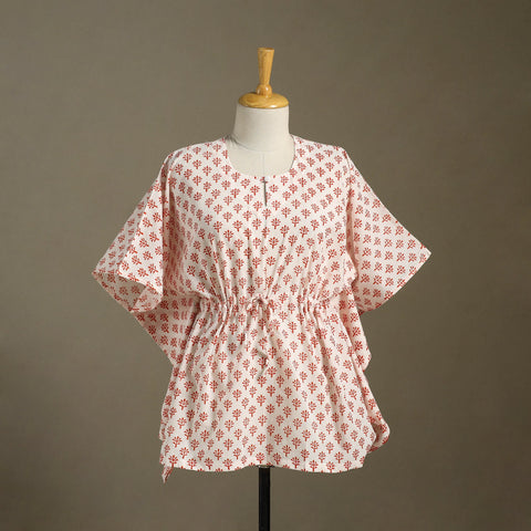 Sanganeri Block Print Cotton Kaftan (Short)