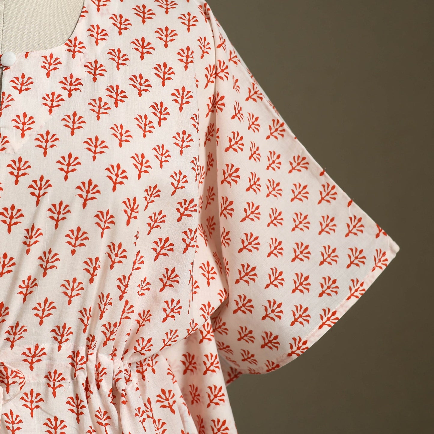 Sanganeri Block Print Cotton Kaftan (Short)