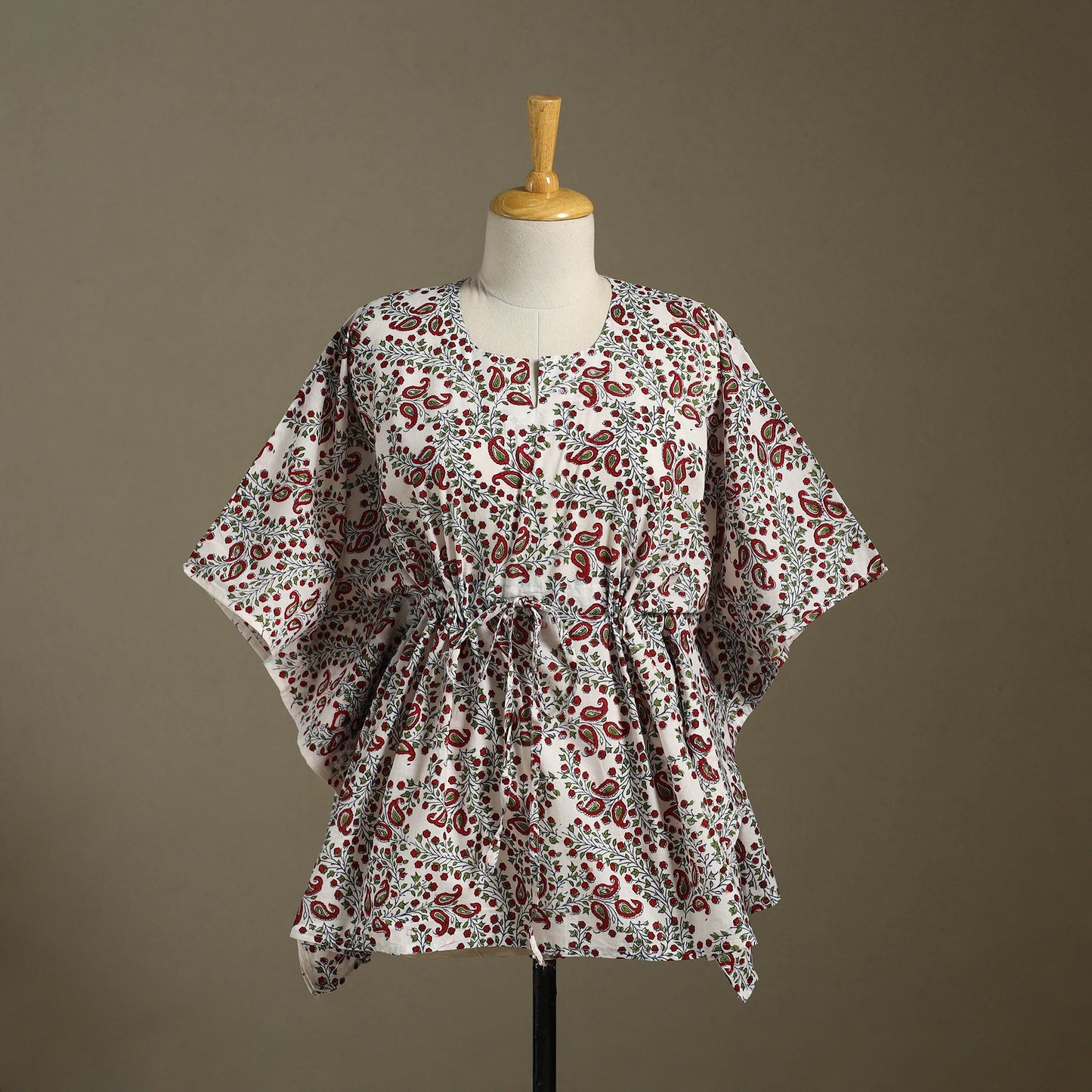 Sanganeri Block Print Cotton Kaftan (Short) 