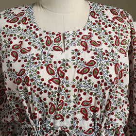 Sanganeri Block Print Cotton Kaftan (Short) 