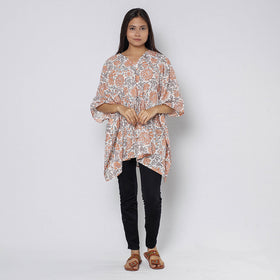 Sanganeri Block Print Cotton Kaftan (Short)