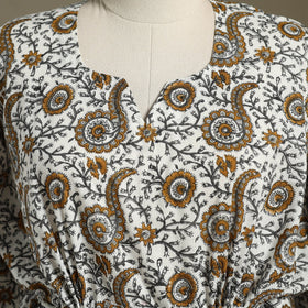 Sanganeri Block Print Cotton Kaftan (Short)