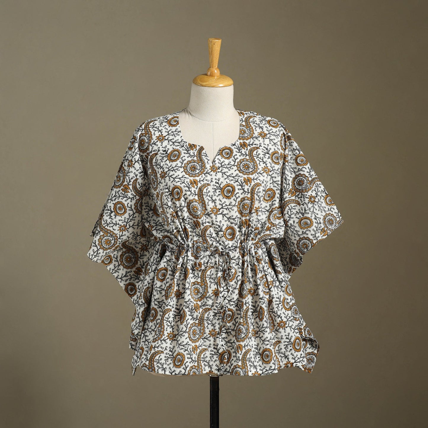 Sanganeri Block Print Cotton Kaftan (Short)
