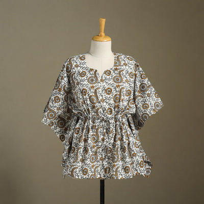 Sanganeri Block Print Cotton Kaftan (Short)