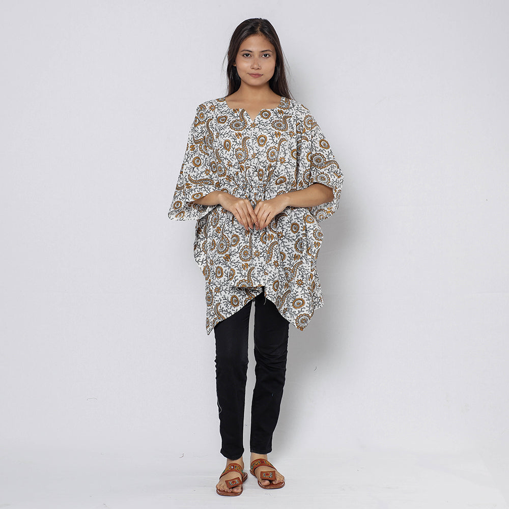 Sanganeri Block Print Cotton Kaftan (Short)
