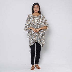 Sanganeri Block Print Cotton Kaftan (Short)