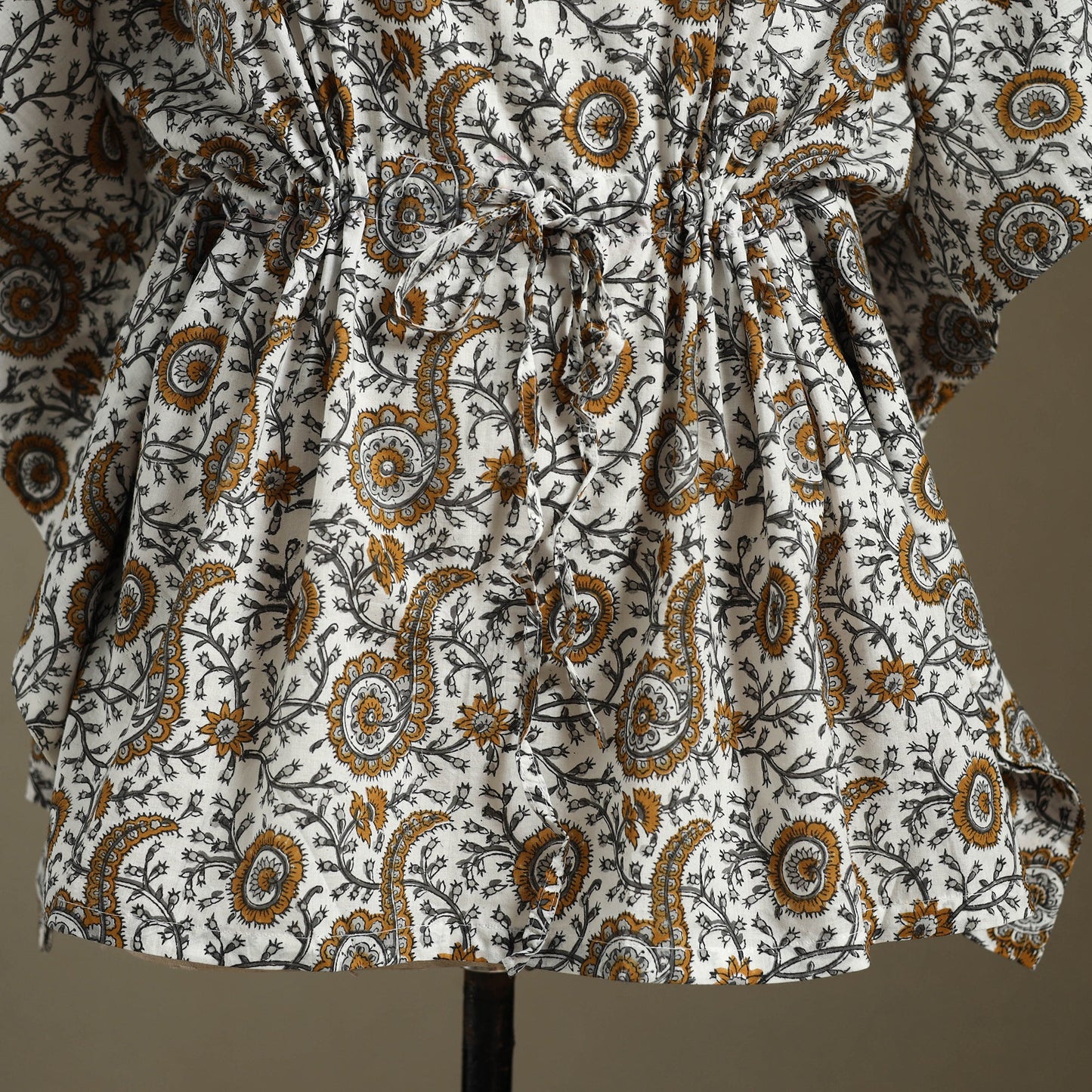 Sanganeri Block Print Cotton Kaftan (Short)