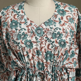 Sanganeri Block Print Cotton Kaftan (Short)