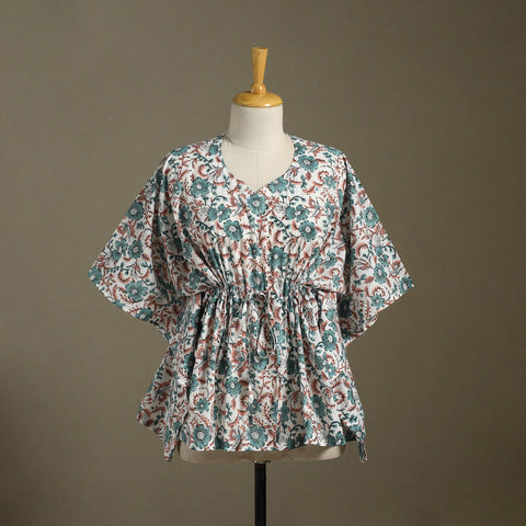 Sanganeri Block Print Cotton Kaftan (Short)