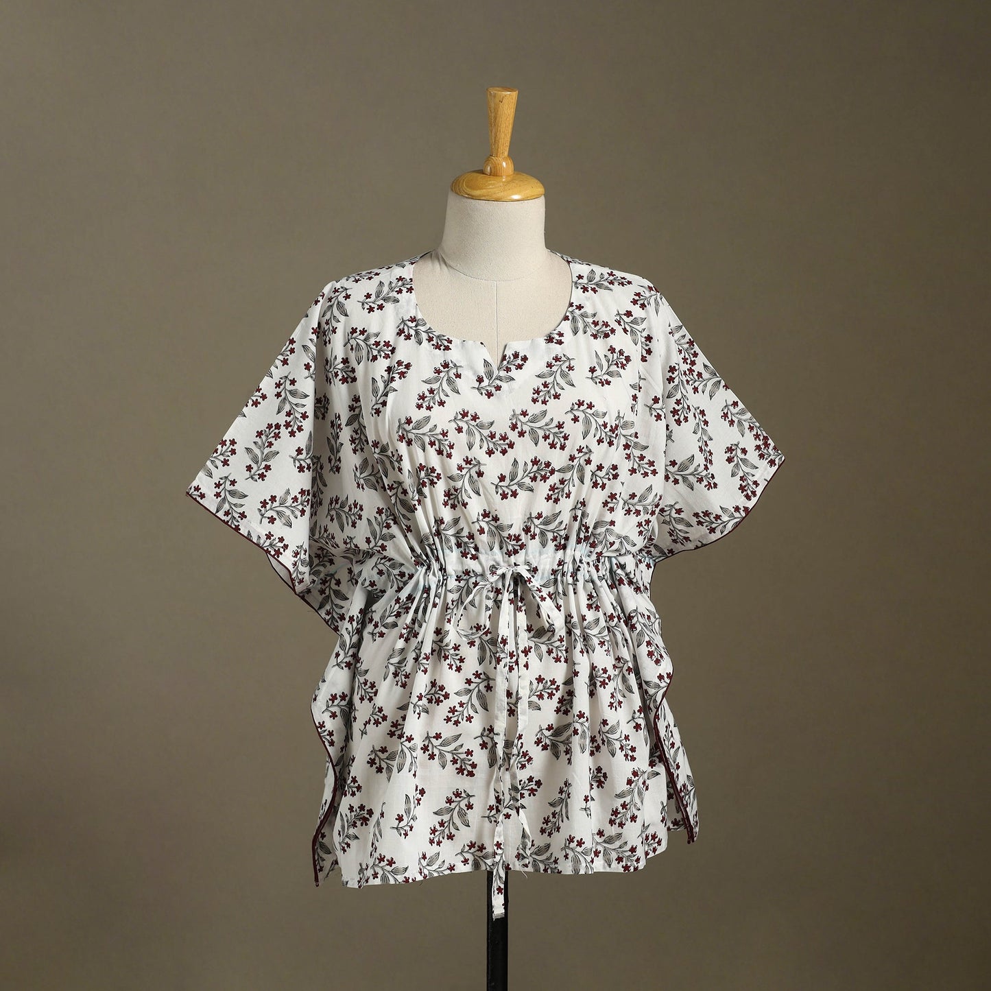 Sanganeri Block Print Cotton Kaftan (Short)