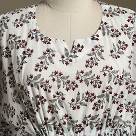 Sanganeri Block Print Cotton Kaftan (Short)